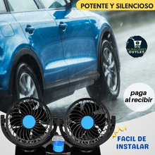 Cargar imagen en el visor de la galería, Ventilador 2 en 1 Para Carros Giratorio