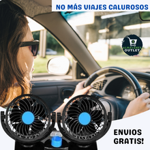 Cargar imagen en el visor de la galería, Ventilador 2 en 1 Para Carros  Giratorio
