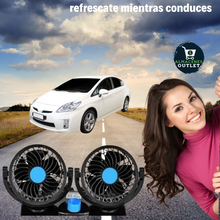 Cargar imagen en el visor de la galería, Ventilador 2 en 1 Para Carros  Giratorio
