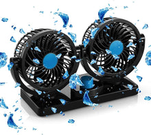 Cargar imagen en el visor de la galería, Ventilador 2 en 1 Para Carros  Giratorio
