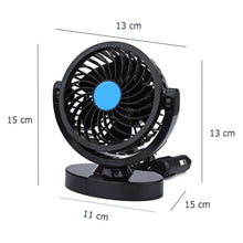 Cargar imagen en el visor de la galería, Ventilador 2 en 1 Para Carros  Giratorio
