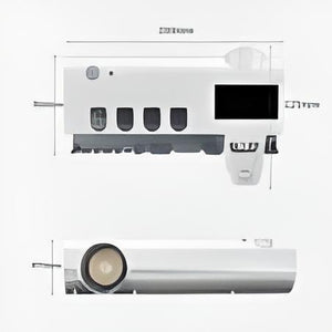 Soporte Esterilizador de Cepillos + Dispensador Crema Dental